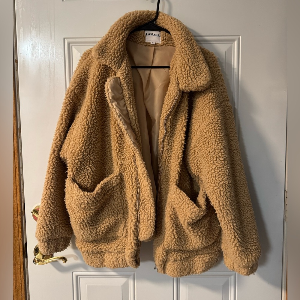I.AM.GIA Camel Sherpa Coat